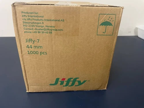 Jiffy 7 44mm BOX 1000 units NEW Free Shipment (ES and PT)